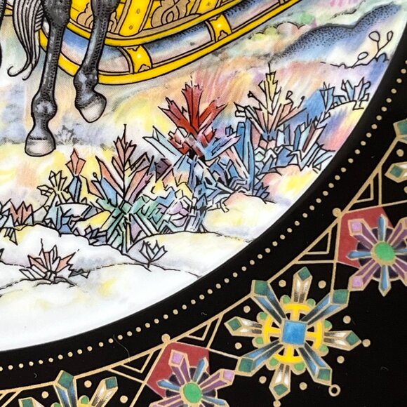 Heinrich Villeroy & Boch Russian Fairy Tale Plate The Hare & The Troika Germany - Picture 7 of 13